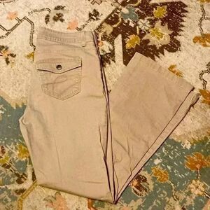 Riders By Lee Size 8 M Bootcut Women's KAKHI DRESS PANTS Beige